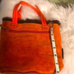 Prada Suede Burnt Orange small.